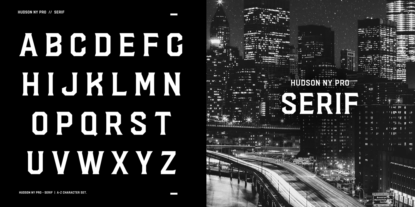 Example font Hudson NY Pro Serif #14